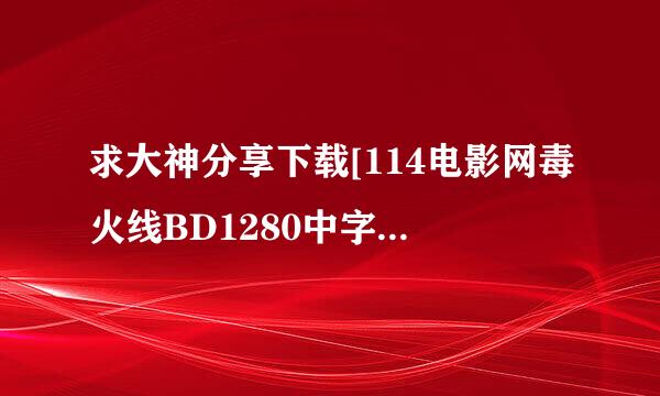 求大神分享下载[114电影网毒火线BD1280中字种子的网址