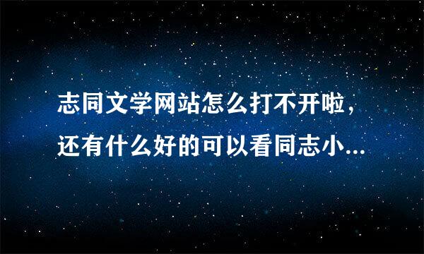 志同文学网站怎么打不开啦，还有什么好的可以看同志小说的网站，求答……