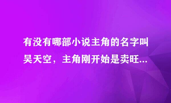 有没有哪部小说主角的名字叫吴天空，主角刚开始是卖旺仔三套装