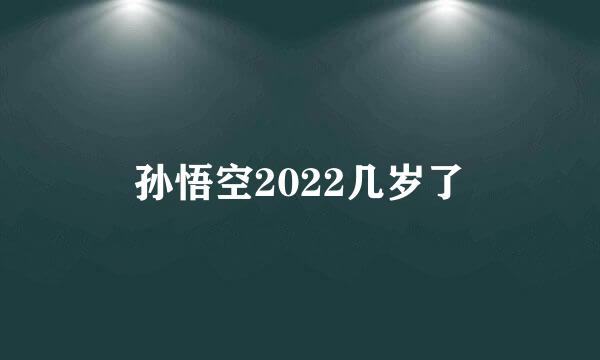 孙悟空2022几岁了