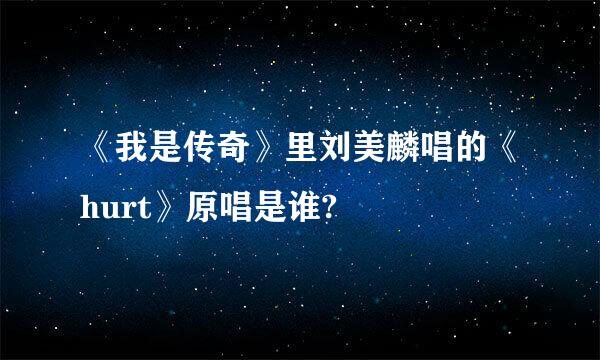 《我是传奇》里刘美麟唱的《hurt》原唱是谁?