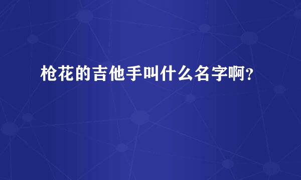 枪花的吉他手叫什么名字啊？