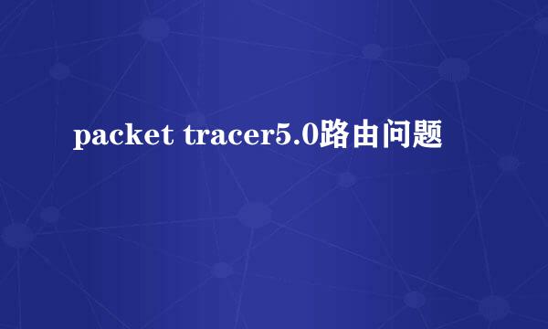 packet tracer5.0路由问题