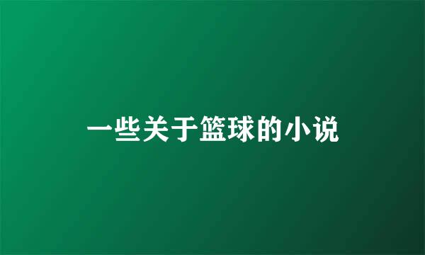 一些关于篮球的小说