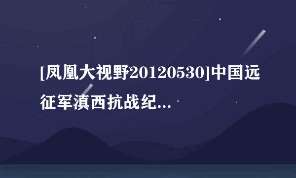 [凤凰大视野20120530]中国远征军滇西抗战纪实——血战松山(三),哪位大侠有啊