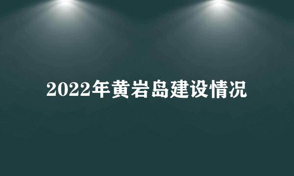 2022年黄岩岛建设情况