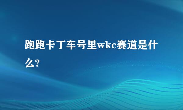 跑跑卡丁车号里wkc赛道是什么?