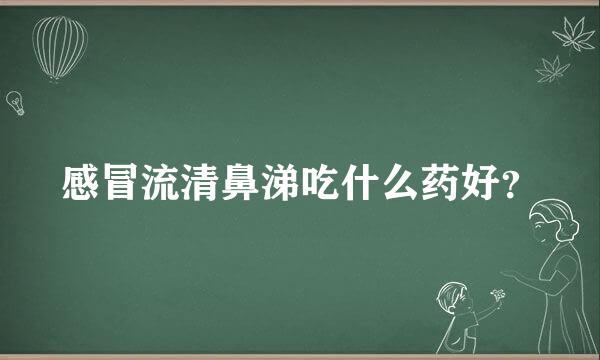 感冒流清鼻涕吃什么药好？