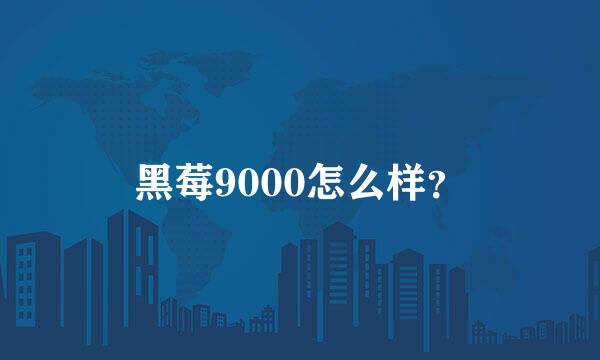 黑莓9000怎么样？