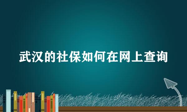 武汉的社保如何在网上查询