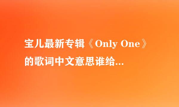 宝儿最新专辑《Only One》的歌词中文意思谁给翻译一下啊？