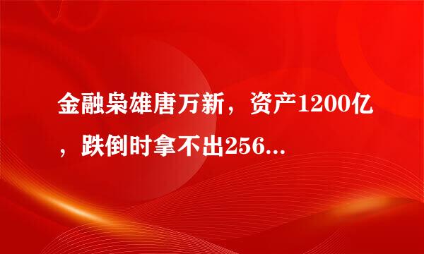 金融枭雄唐万新，资产1200亿，跌倒时拿不出256万，入狱8年今如何