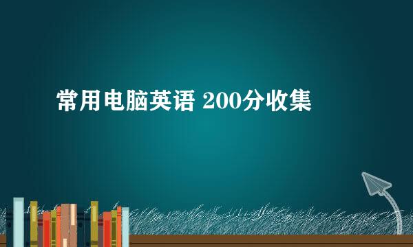 常用电脑英语 200分收集