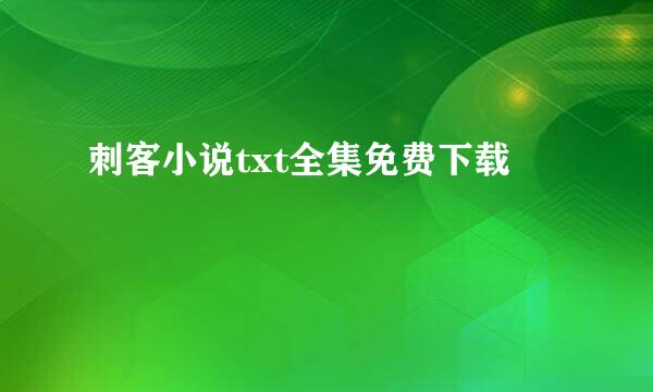 刺客小说txt全集免费下载