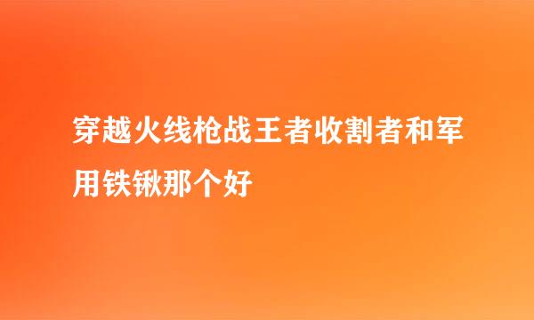 穿越火线枪战王者收割者和军用铁锹那个好