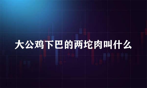 大公鸡下巴的两坨肉叫什么