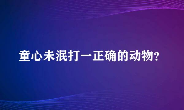 童心未泯打一正确的动物？