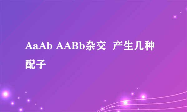 AaAb AABb杂交  产生几种配子