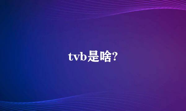 tvb是啥?