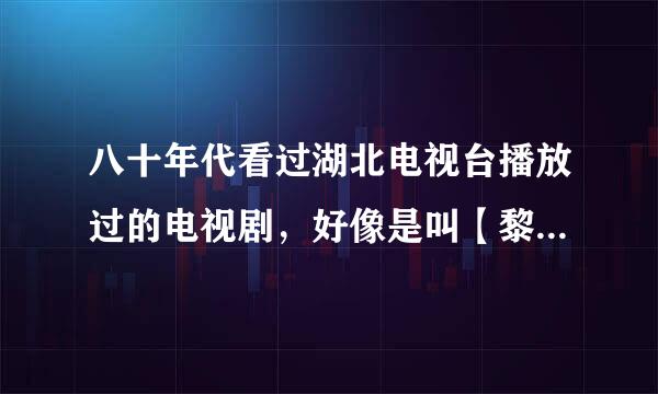 八十年代看过湖北电视台播放过的电视剧，好像是叫【黎明前的黑暗】，求证准确名字？