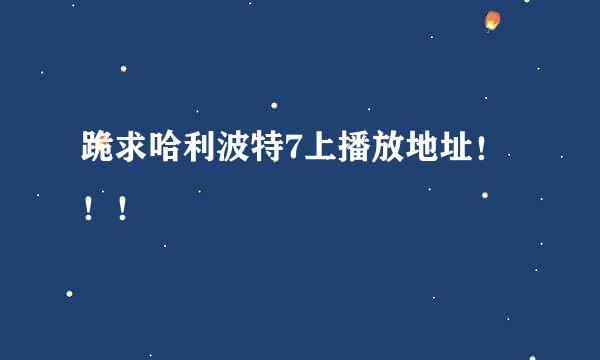 跪求哈利波特7上播放地址！！！