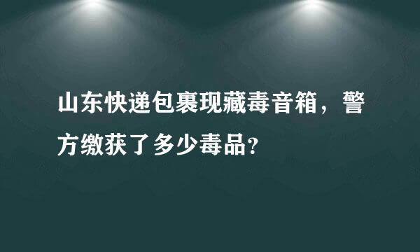 山东快递包裹现藏毒音箱，警方缴获了多少毒品？