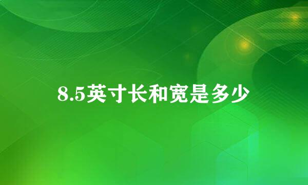 8.5英寸长和宽是多少