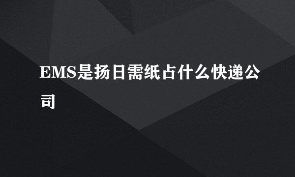 EMS是扬日需纸占什么快递公司