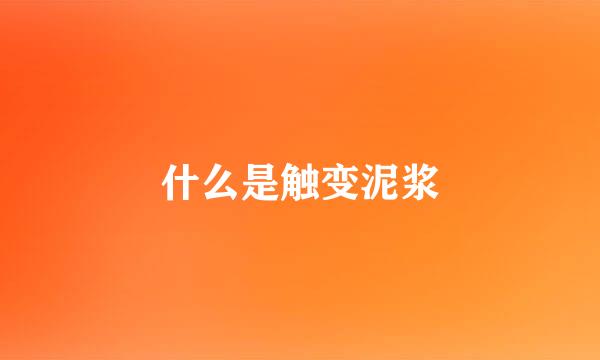 什么是触变泥浆