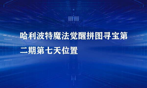 哈利波特魔法觉醒拼图寻宝第二期第七天位置