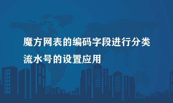 魔方网表的编码字段进行分类流水号的设置应用