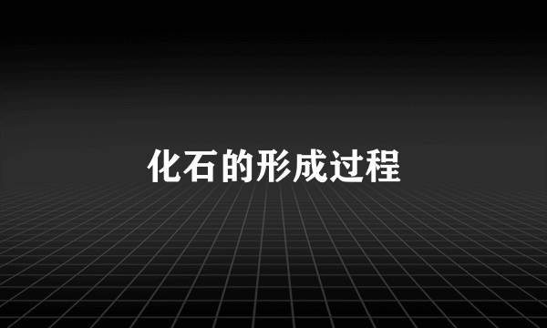 化石的形成过程