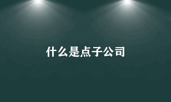 什么是点子公司