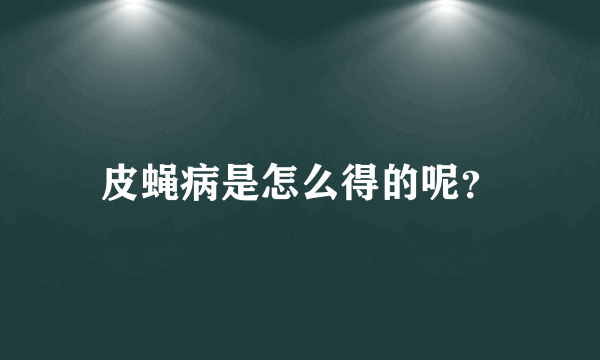 皮蝇病是怎么得的呢？