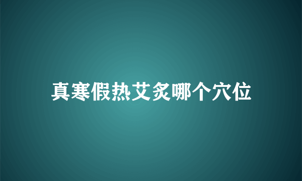 真寒假热艾炙哪个穴位