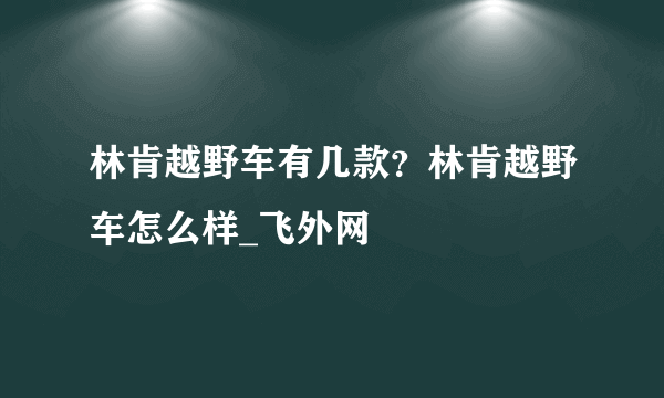 林肯越野车有几款？林肯越野车怎么样_飞外网