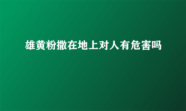 雄黄粉撒在地上对人有危害吗