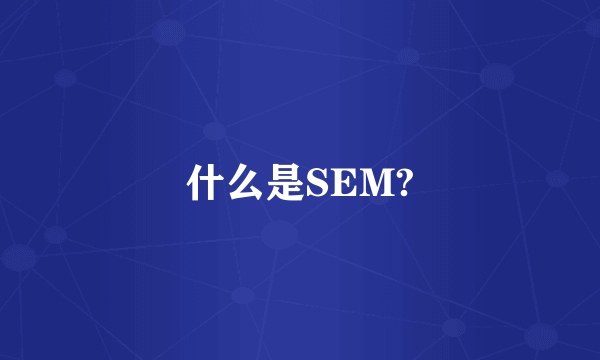 什么是SEM?