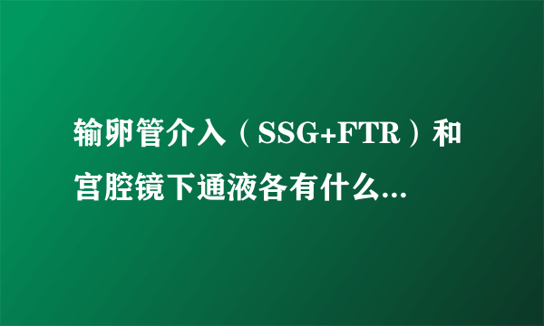 输卵管介入（SSG+FTR）和宫腔镜下通液各有什么优缺点？（转张国福）