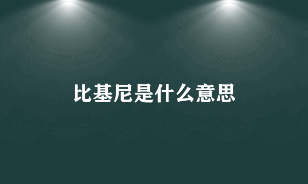 比基尼是什么意思