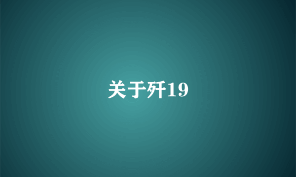 关于歼19