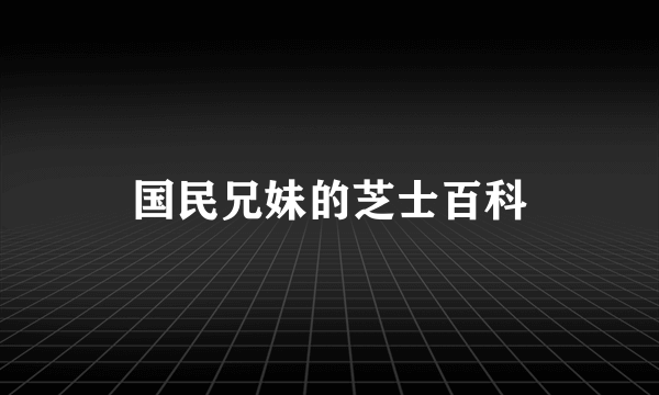 国民兄妹的芝士百科