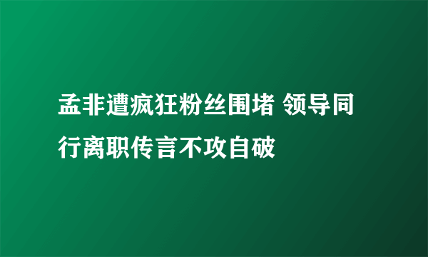 孟非遭疯狂粉丝围堵 领导同行离职传言不攻自破