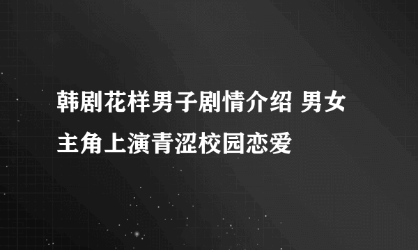 韩剧花样男子剧情介绍 男女主角上演青涩校园恋爱