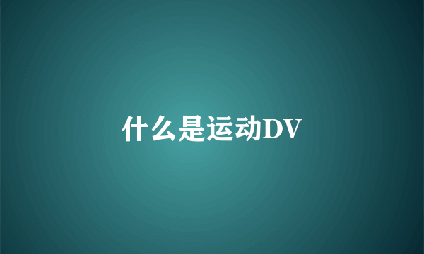 什么是运动DV