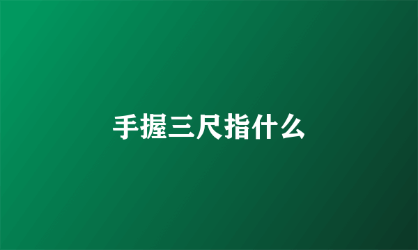 手握三尺指什么