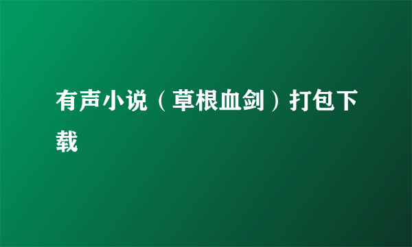 有声小说（草根血剑）打包下载