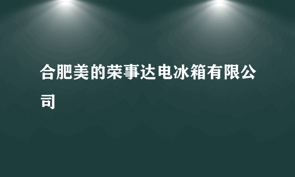 合肥美的荣事达电冰箱有限公司