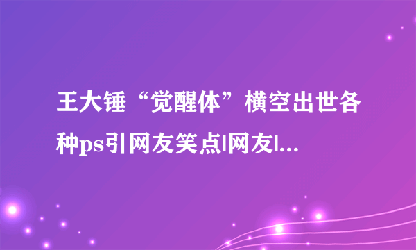 王大锤“觉醒体”横空出世各种ps引网友笑点|网友|海报_凤凰娱乐