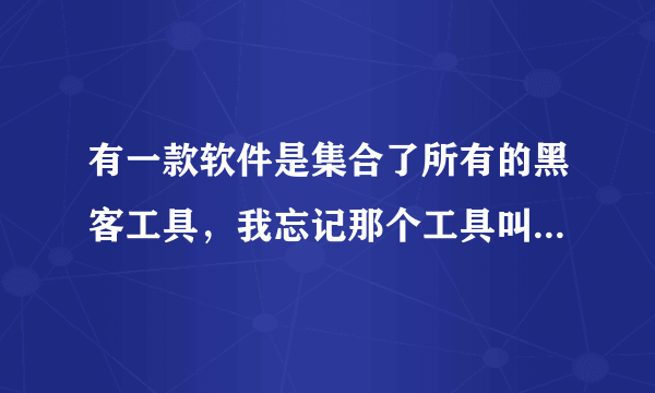 有一款软件是集合了所有的黑客工具，我忘记那个工具叫什么了？？？？？？？？？？？？？？